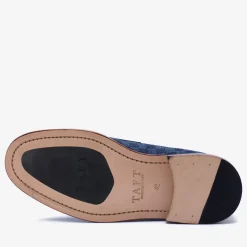 The Fitz Loafer In Blue Check - Blue Loafers | Taft