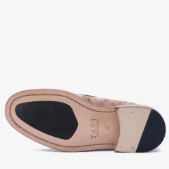 The Fitz Loafer In Champagne - Velvet Loafers | Taft