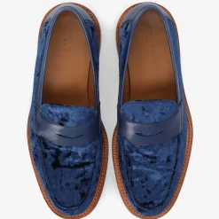 The Fitz Loafer In Deep Azure - Velvet Loafers | Taft