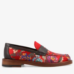 The Fitz Loafer In Fiore - Red Men'S Loafers | Taft