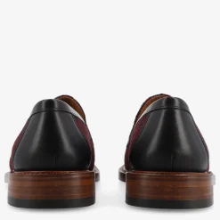 The Fitz Maroon Mens Loafers - Maroon Check | Taft
