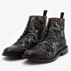 The Jack Boot In Dark Sky - Floral Boots | Taft