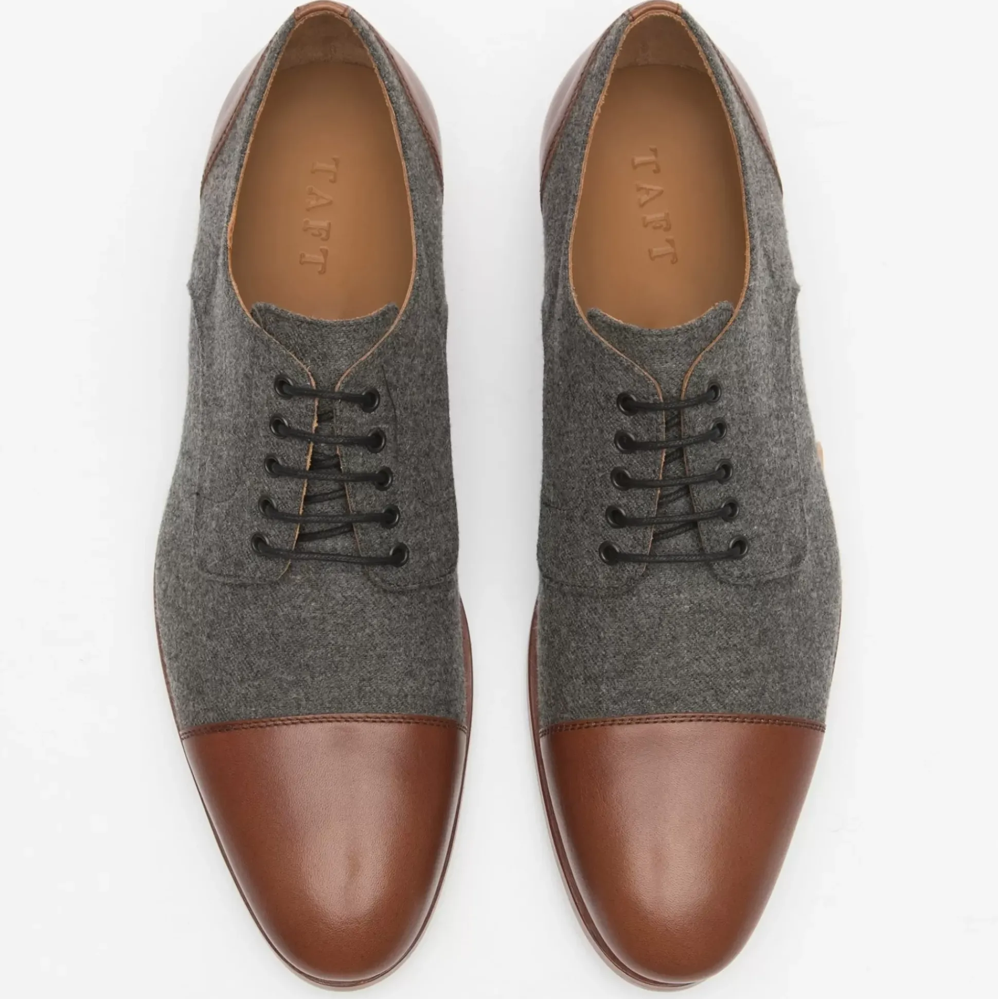 The Jack Shoe - Grey/Brown Leather Shoes | Taft