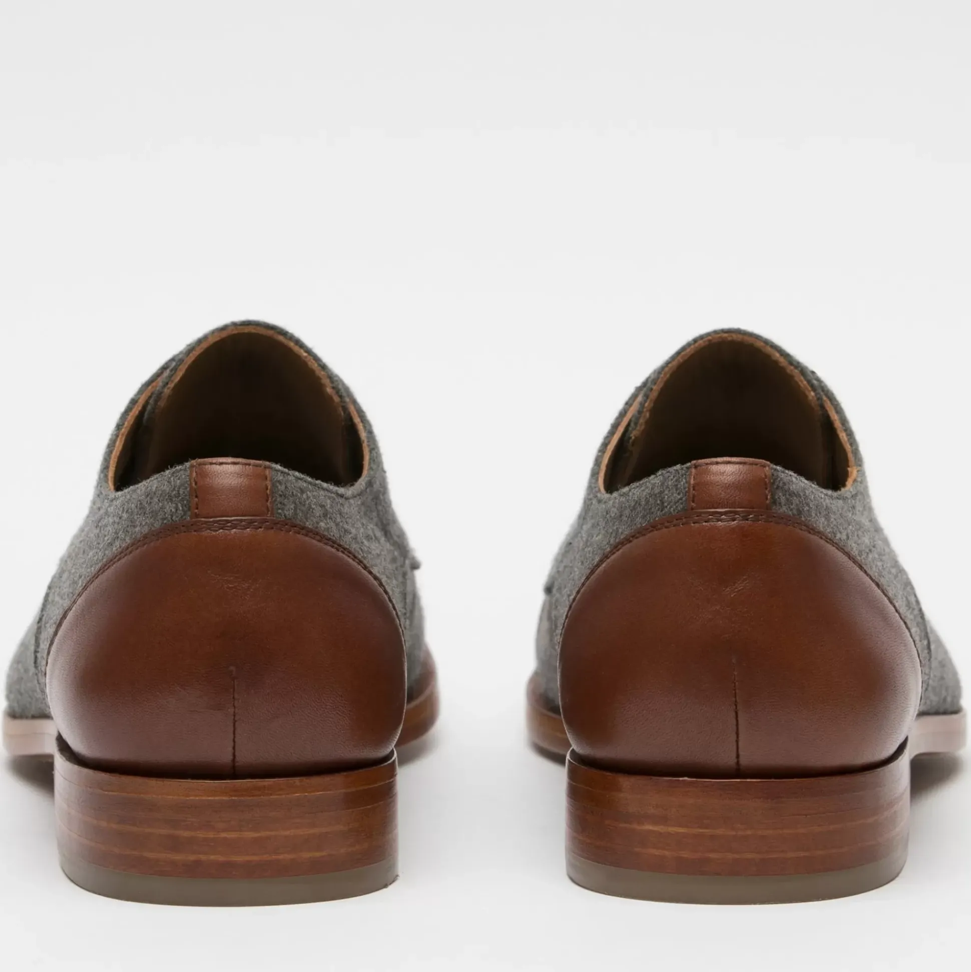 The Jack Shoe - Grey/Brown Leather Shoes | Taft