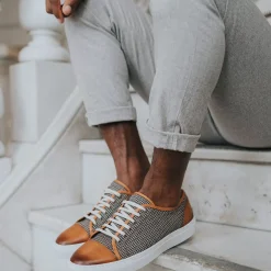 The Jack Sneaker - Honey/Houndstooth Sneakers | Taft