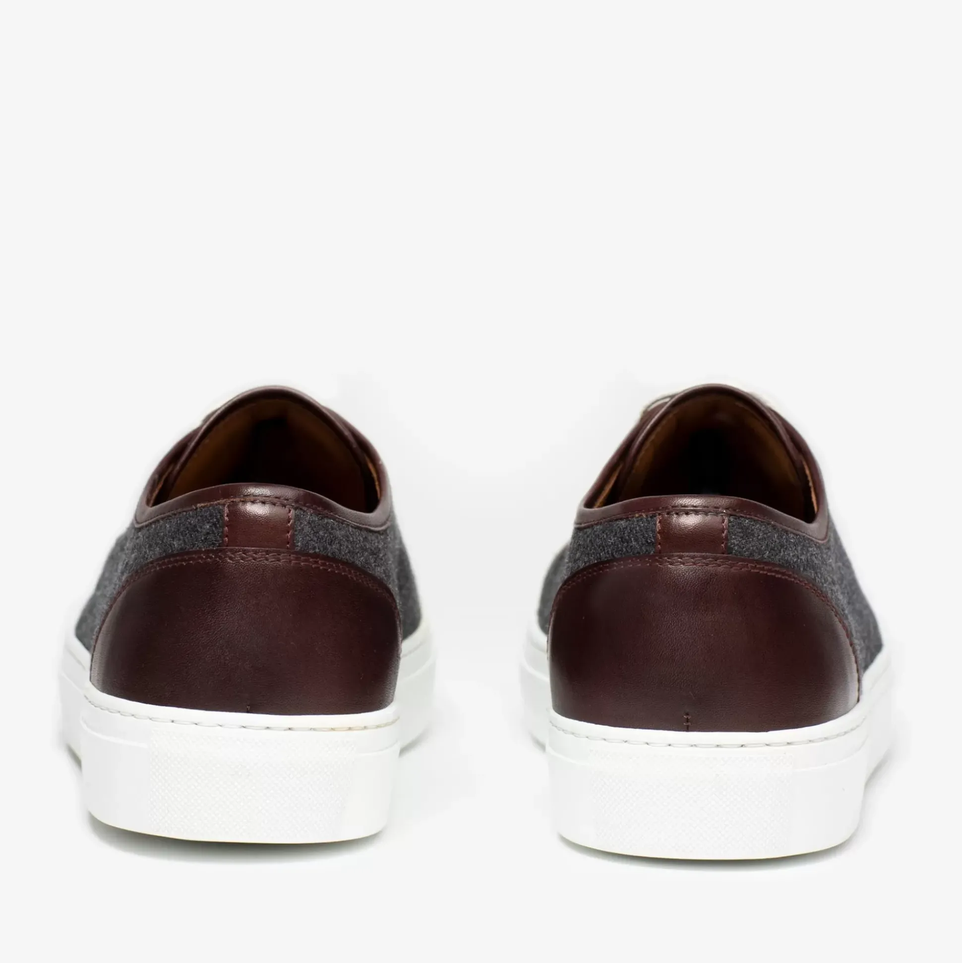 The Jack Sneaker In Grey/Oxblood - Wool Sneakers | Taft
