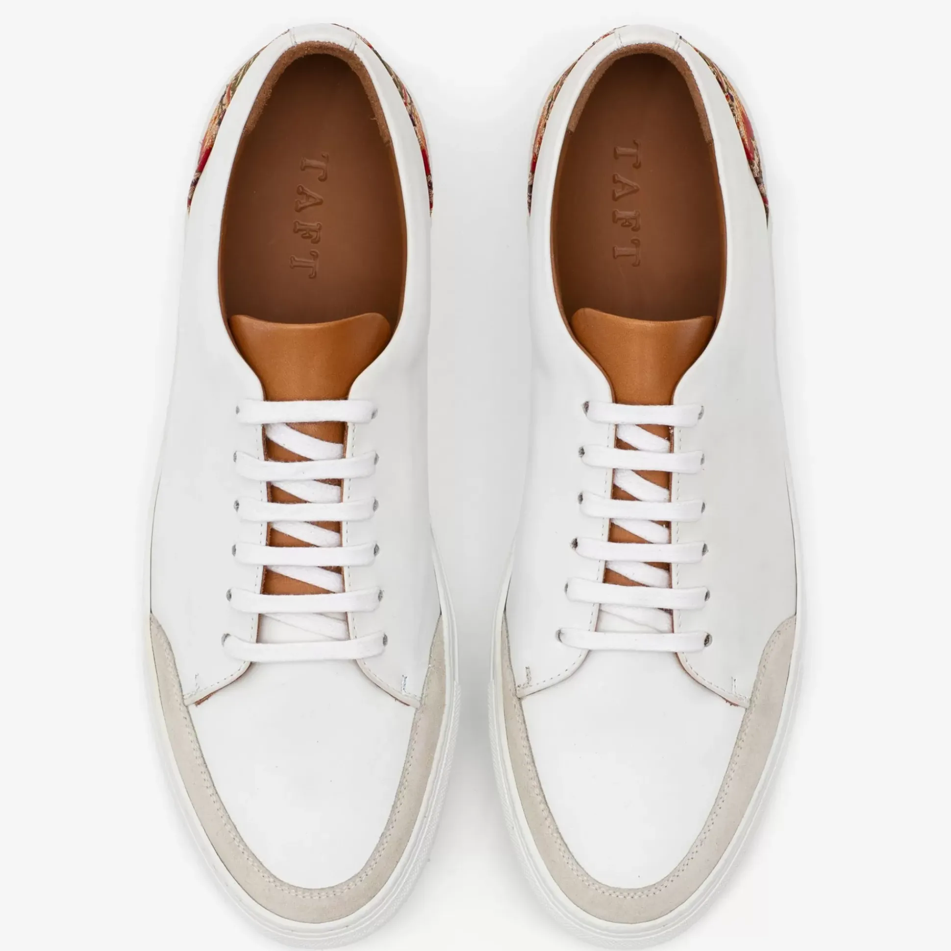 The Klay Sneaker - Red/White Leather Sneakers | Taft
