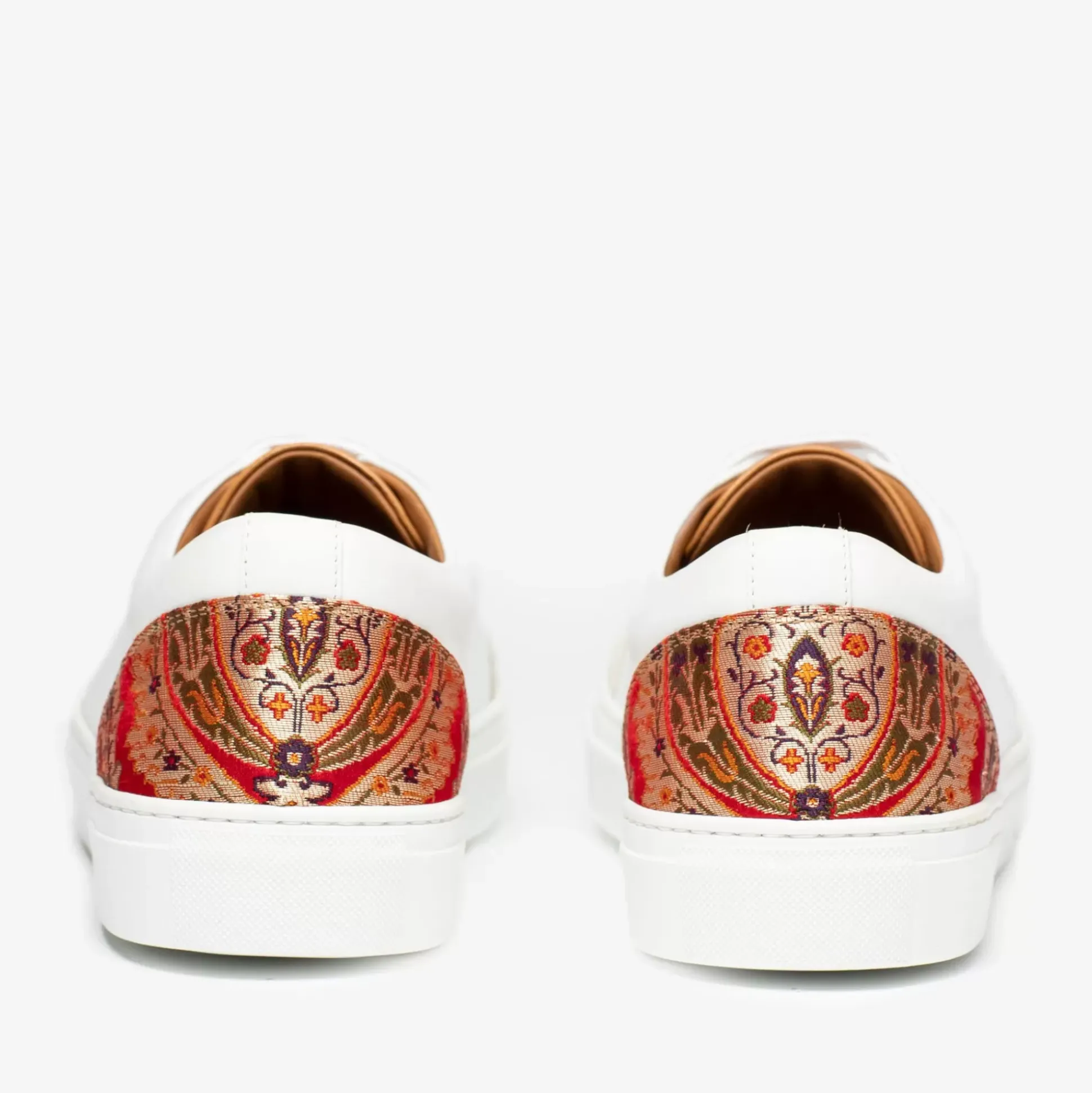 The Klay Sneaker - Red/White Leather Sneakers | Taft