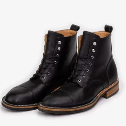 The Legacy Boot In Black Hatch - Reindeer Leather | Taft