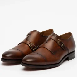 The Prince Shoe In Coffee - Double Monk Strap Shoes | Taft