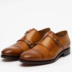 The Prince Shoe In Honey - Double Monk Strap | Taft