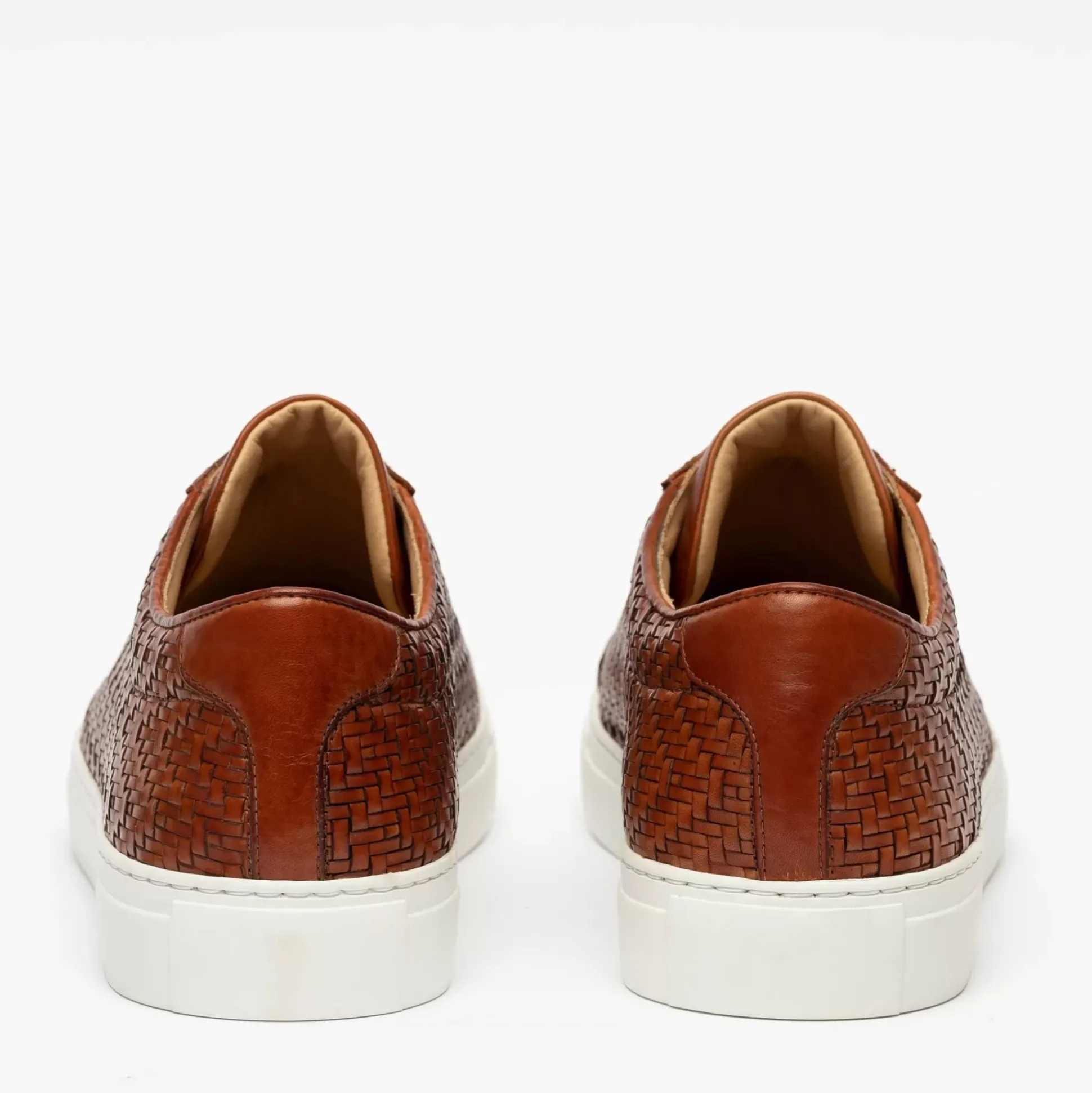 The Sneaker In Woven Brown Leather | Taft