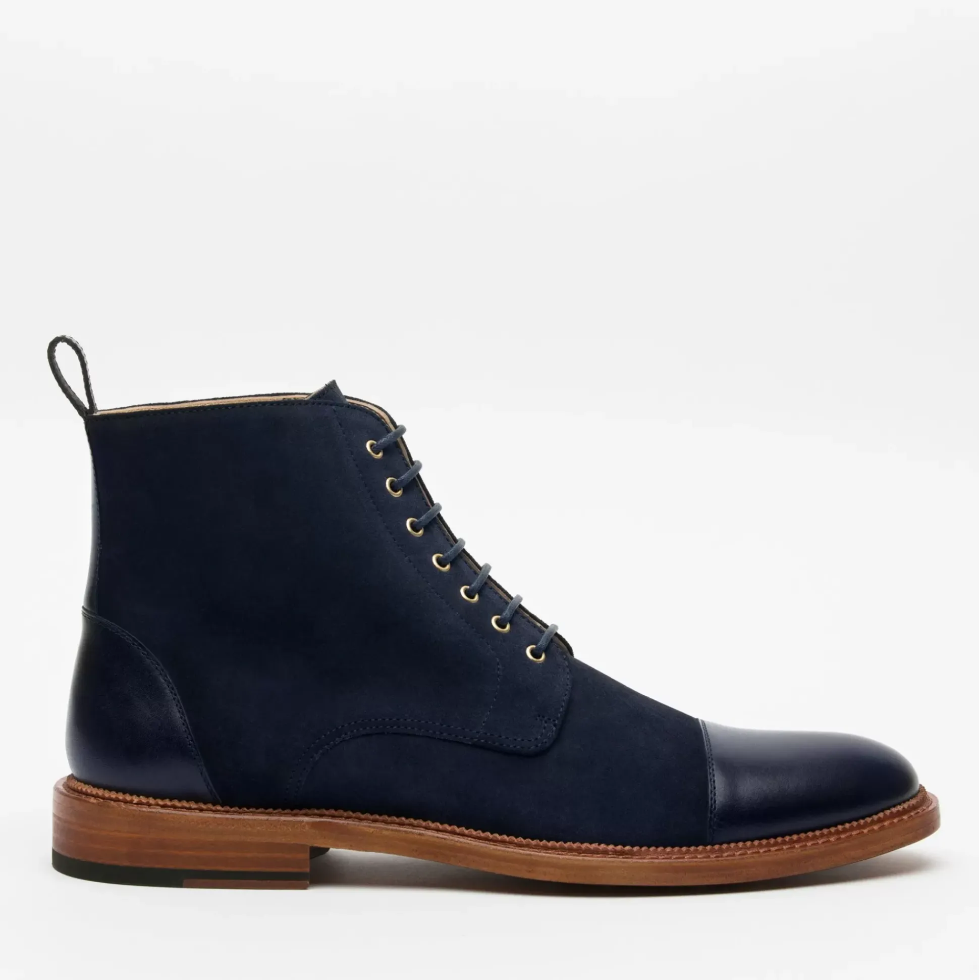 The Troy Boot - Navy Suede Boots | Taft
