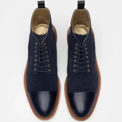 The Troy Boot - Navy Suede Boots | Taft