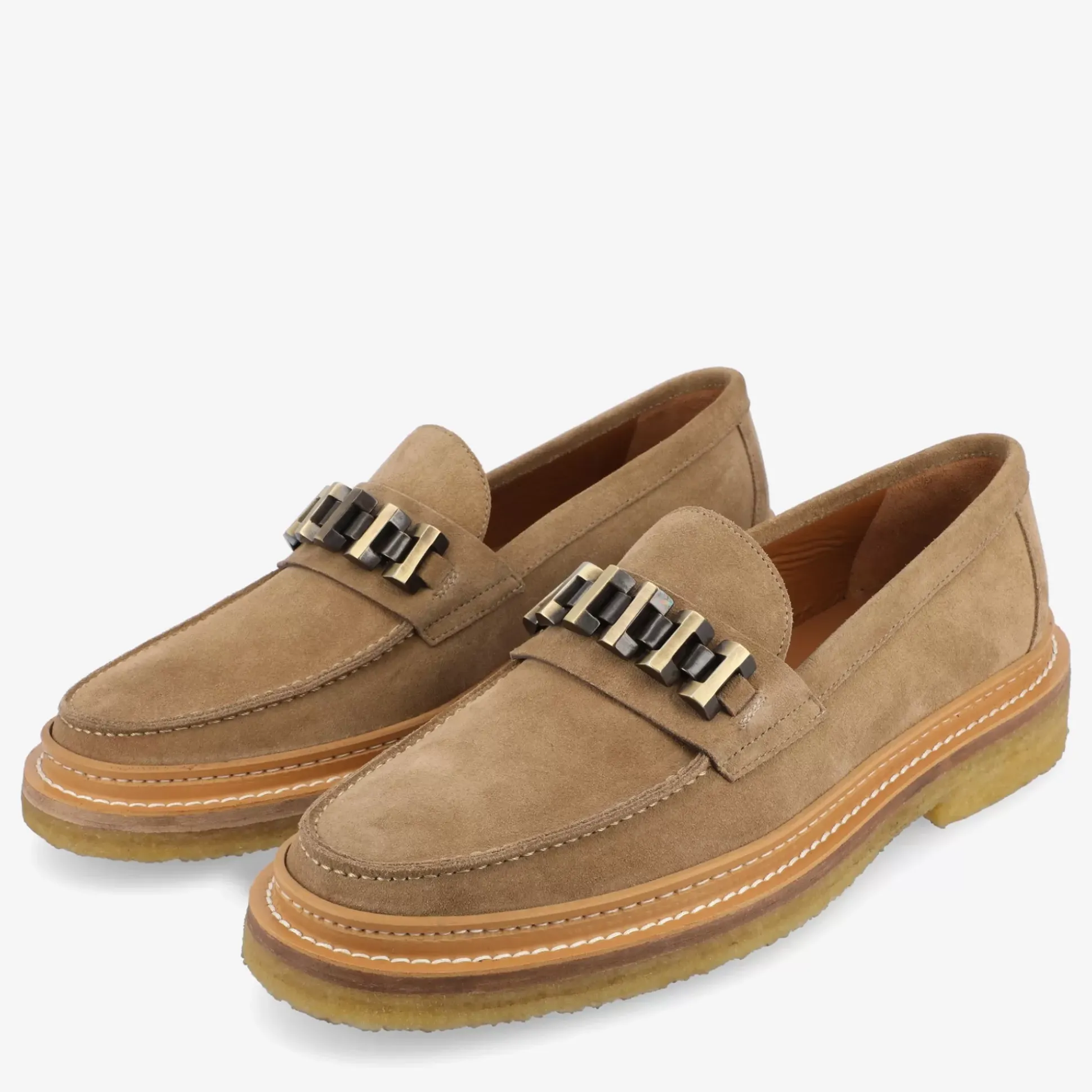 The Verona Loafer In Beige - Beige Suede Loafer | Taft
